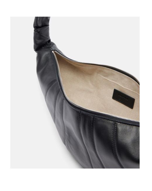Lemaire Black Croissant Medium Leather Bag