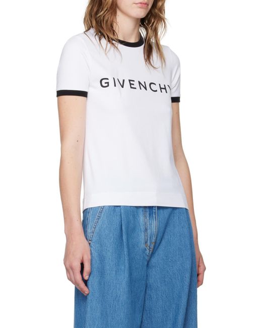Givenchy White Archetype Crewneck T-Shirt