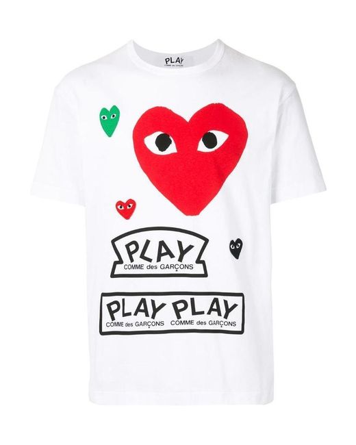 Comme des Garçons Red Heart-Patch T-Shirt for men