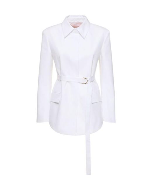 Valentino White With Belt Casual Jacket