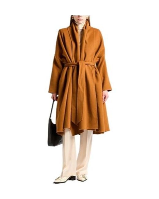 Dolce & Gabbana Brown Minimalist Longsleeve Overcoat