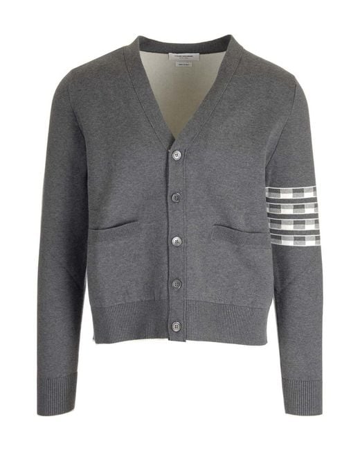Thom Browne Gray Hector Button-Up Cardigan for men