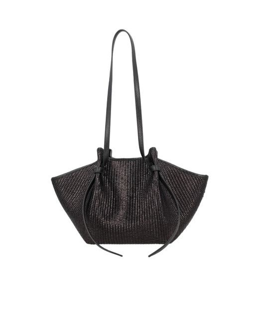 Yuzefi Black Mochi Knot-Detail Shoulder Bag