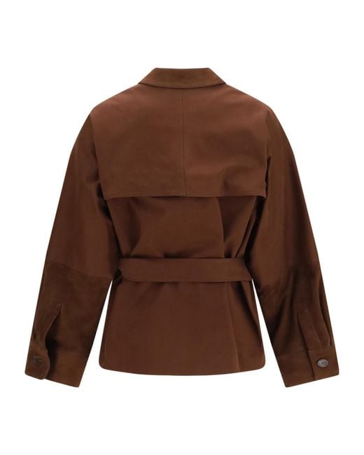 Fabiana Filippi Brown Cropped Belted Jacket