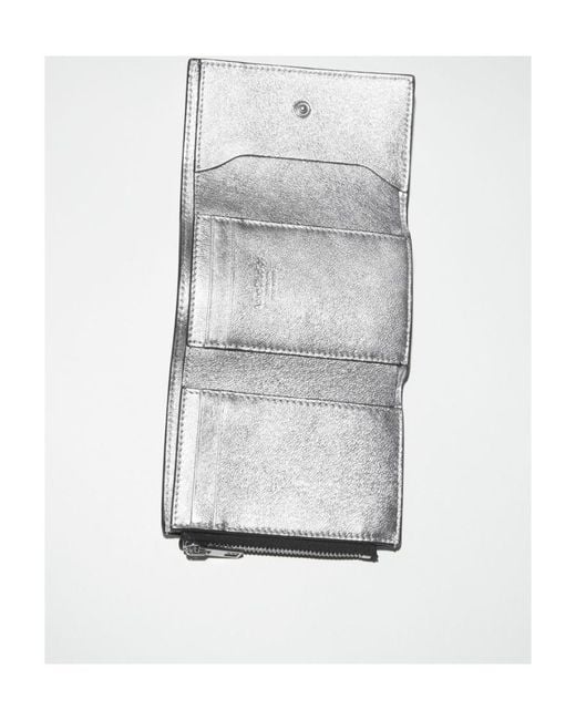 Acne White Musubi Folding Wallet for men