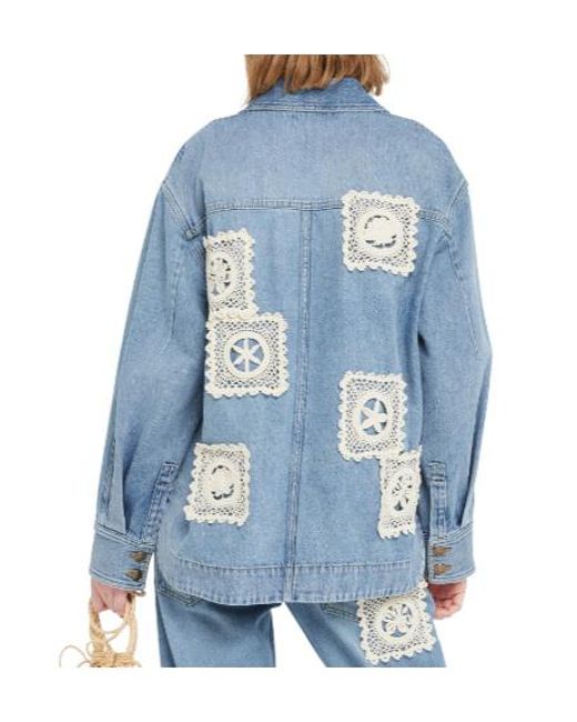 Alanui Blue Islands Diary Denim Overshirt