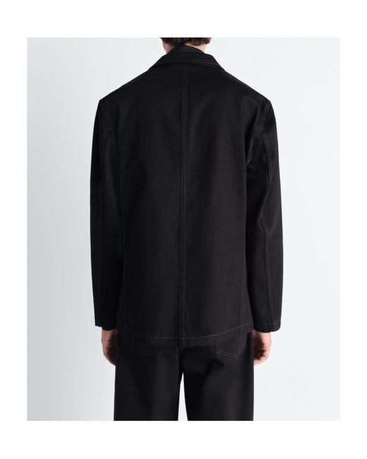 Lemaire Black Single-Breasted Blazer for men