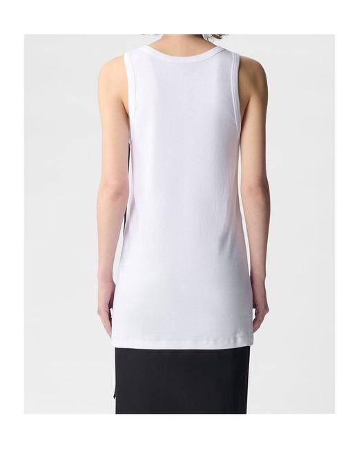 Ann Demeulemeester White Seva Printed Tank Top