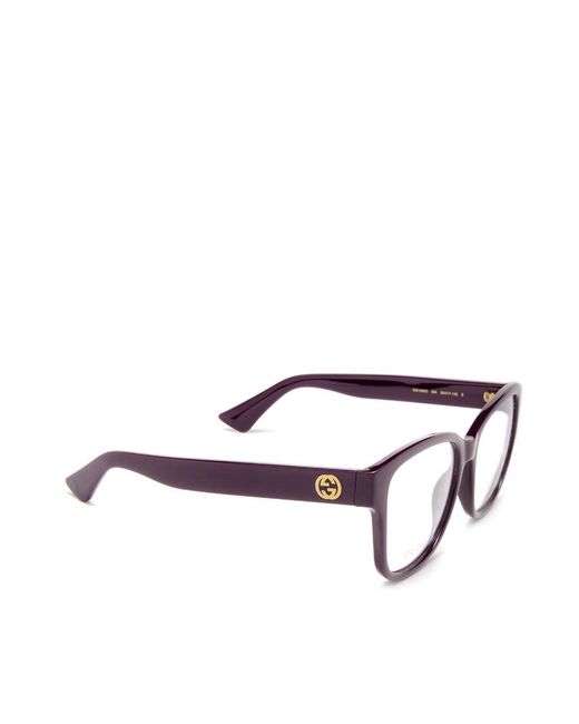Gucci White Eyewear Rectangular Frame Glasses
