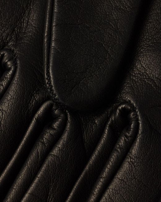 Prada Black Triangle-Logo Gloves