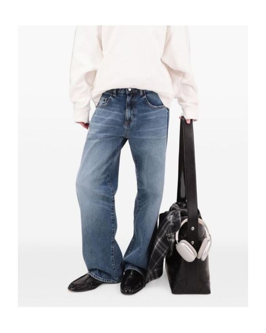 ICON DENIM Blue Belt-Loop Jeans