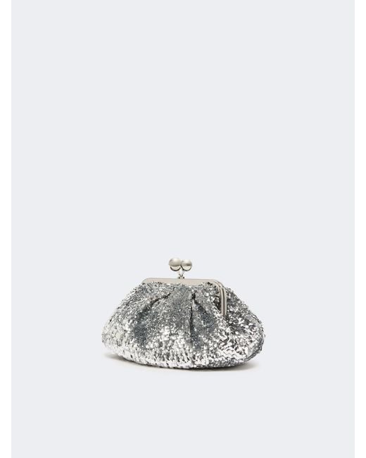 Weekend by Maxmara Gray Targa Embellished Clutch Bag