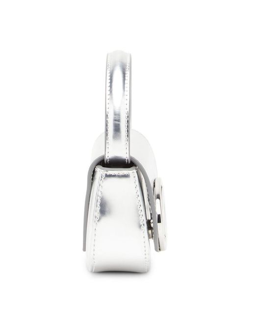 DIESEL White 1Dr-Xs-S Iconic Mirrored Mini Crossbody Bag