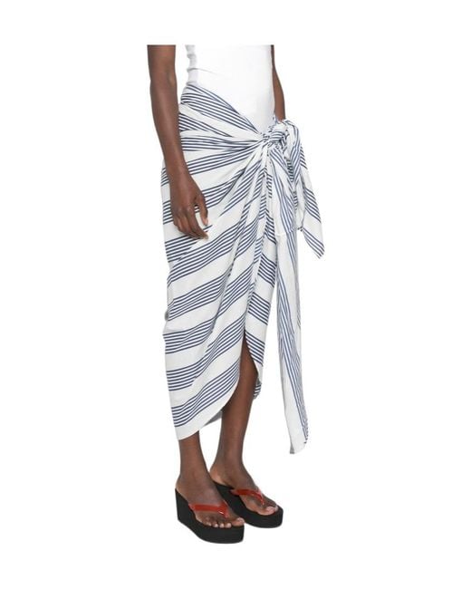 Frankie Shop Blue Asymmetrical Skirt