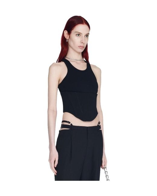 Dion Lee Black Float Corset-Style Top for men
