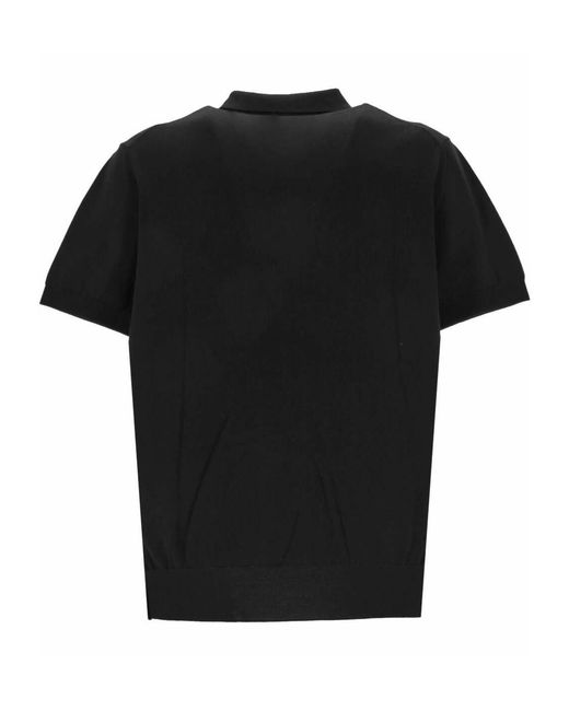 K-Way Black Pleyne Knitted Polo Shirt for men