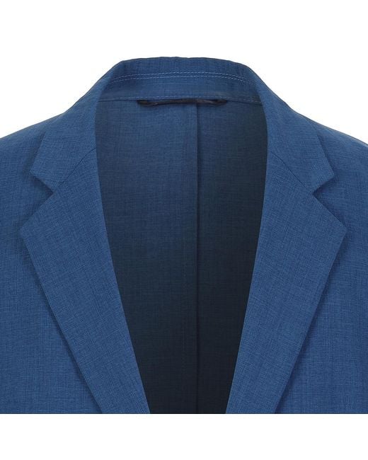 Boss Blue Long-Sleeved Suit Jacket for men