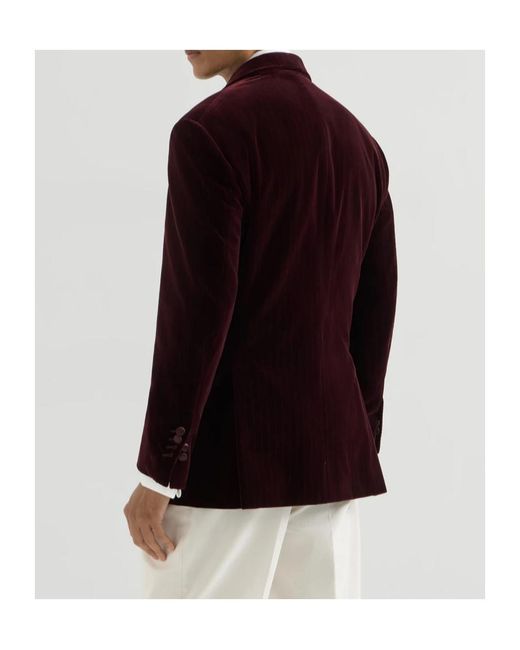 Brunello Cucinelli Red Double-Breasted Blazer for men