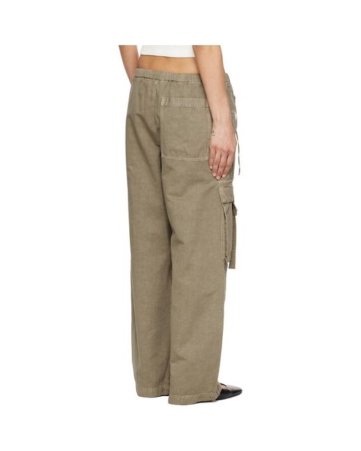 Citizens of Humanity Natural Andira Cotton And Linen Wide-Leg Cargo Pants