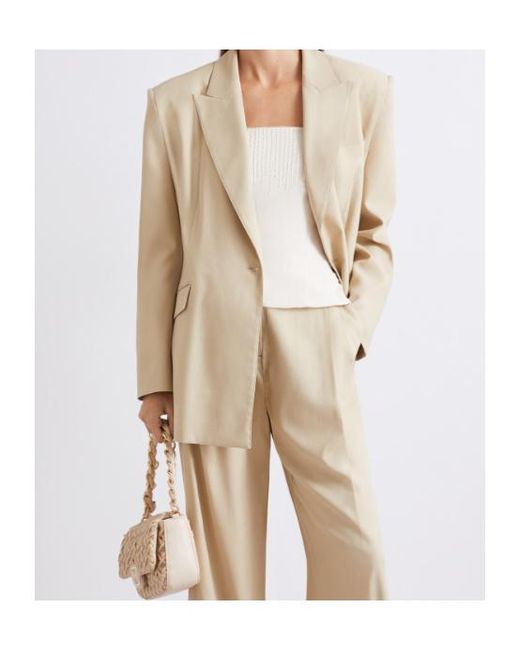 Marella Natural Stretch Viscose-Blend Twill Blazer