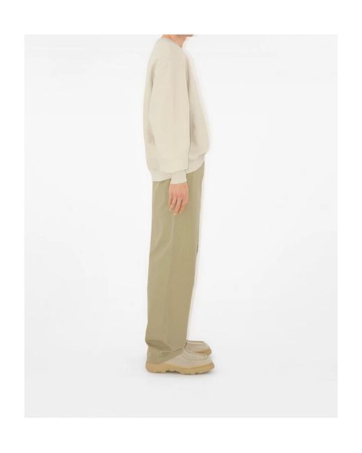 Burberry Green Straight-Leg Mid-Rise Chinos for men