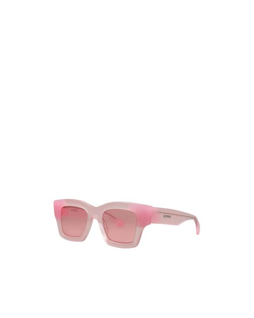 Jacquemus Pink Square Sunglasses