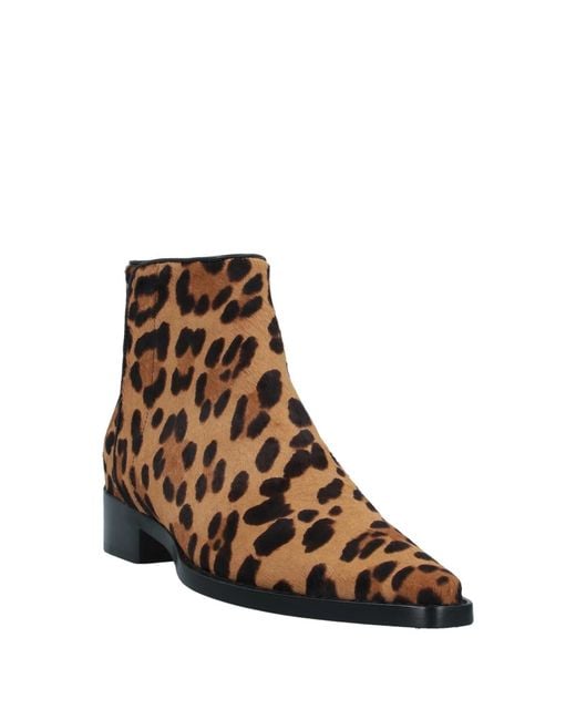 Dolce & Gabbana Brown Leopard-Print Ankle Boots