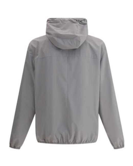 Brunello Cucinelli Gray Waterproof Jacket With Hood for men
