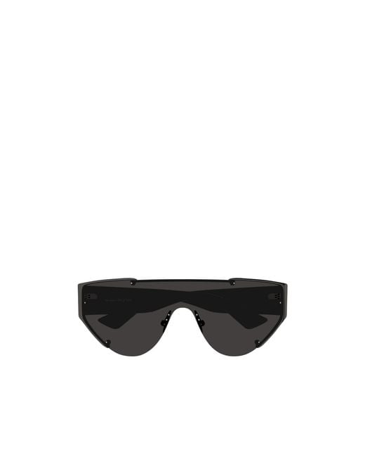 McQueen Black Eyewear Shield Frame Sunglasses for men