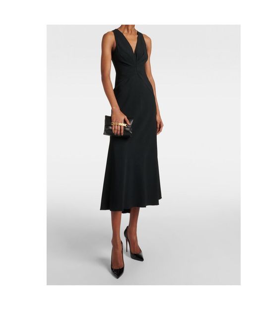 Victoria Beckham Black Mini Leather Clutch With Chain