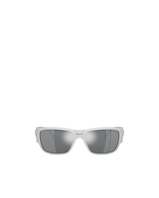Versace White Eyewear Square Frame Sunglasses for men