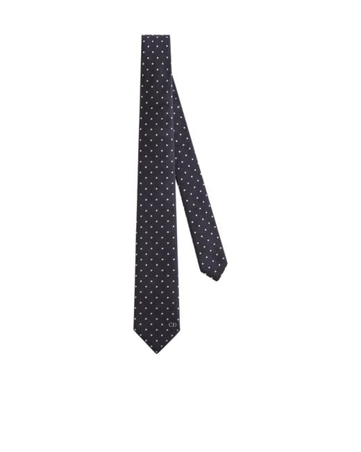Dior Blue Homme Polka Dot Tie for men