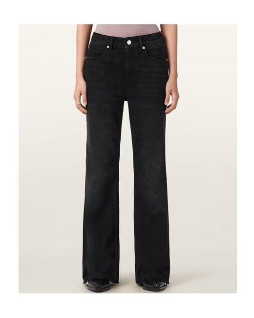 AllSaints Black Ember Flared Denim Jeans