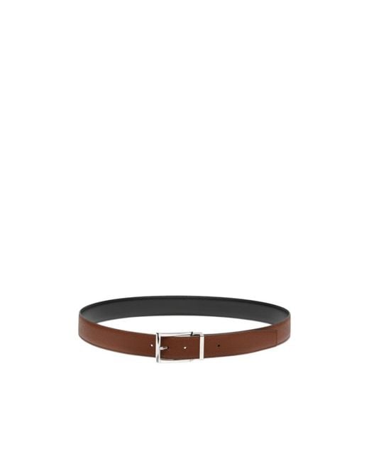 Ferragamo Brown Ferragamo Reversible Rectangular Buckle Belt for men