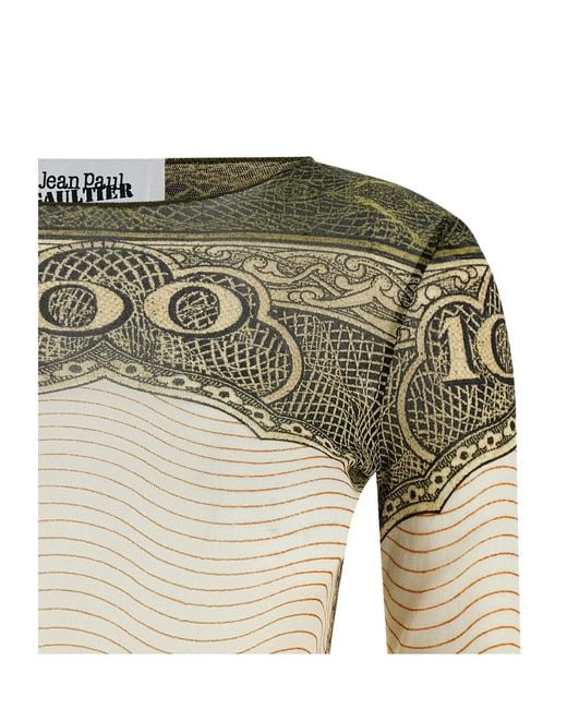 Jean Paul Gaultier Green Re-Edition Cartouche Printed Top