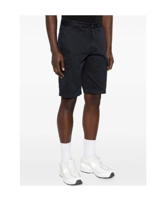 Stone Island Gray Belt Loop Shorts for men