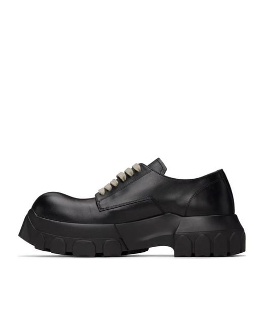 Rick Owens Black Bozo Tractor Lace-Up Shoes for men