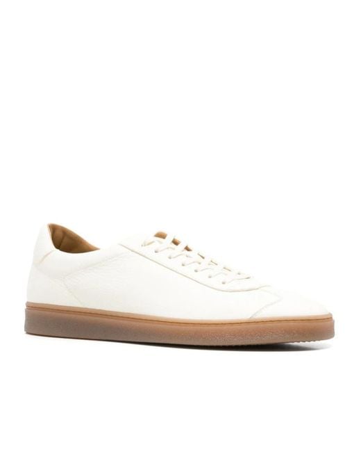 Henderson White Round-Toe Sneakers for men