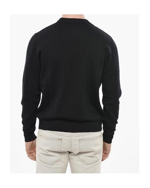 DIESEL Black Long-Sleeved Crew Neck Sweatshirt for men