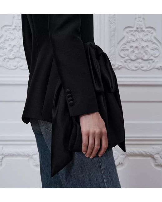 Dior Black Asymmetrical Fitted Jacket