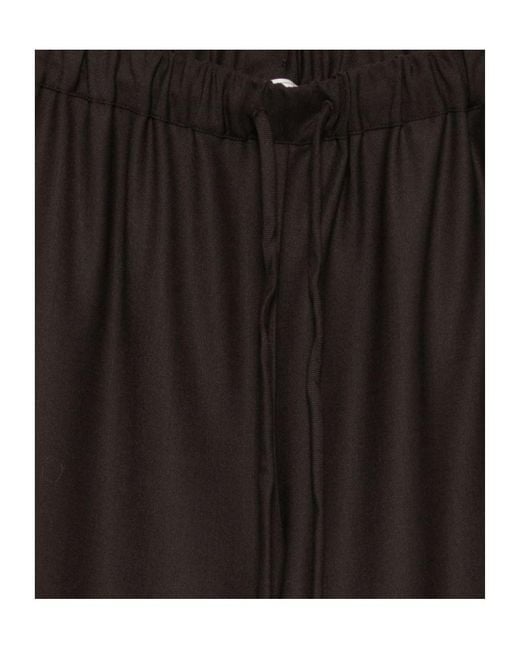 Antonelli Black Drawstring Waist Casual Pants