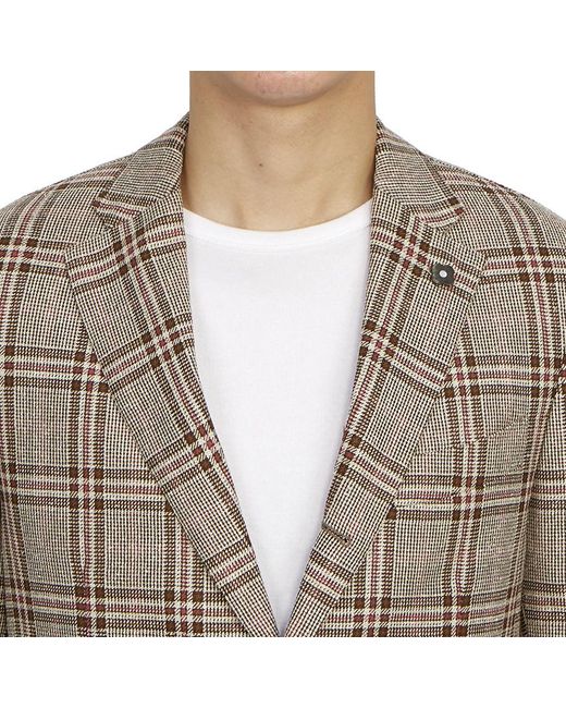 Lardini Natural Long Sleeved Suit Jacket for men