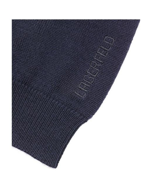 Karl Lagerfeld Blue Turtleneck for men