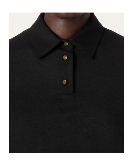 Loro Piana Black Colmegna Wool Polo T-Shirt