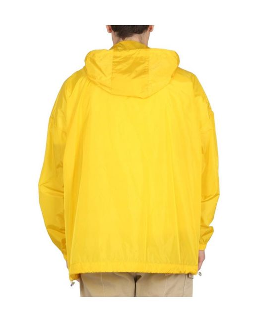 DSquared² Yellow Logo Patch Zipped Jacket for men