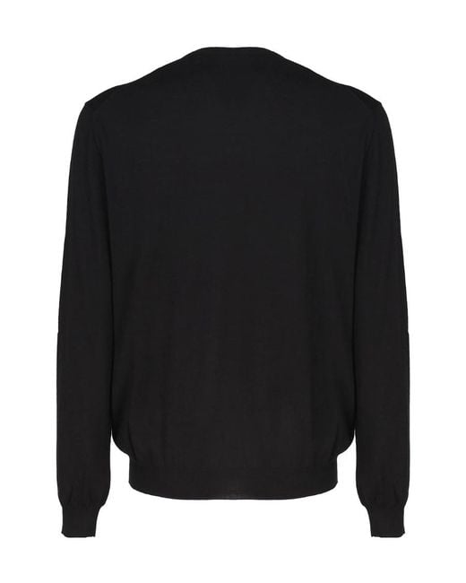 Malo Black Crew Neck Sweater for men