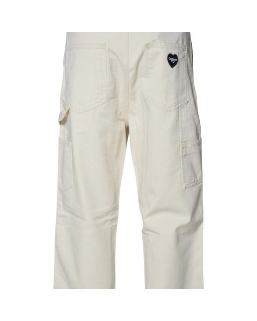 Carhartt Gray Logo-Patch Trousers