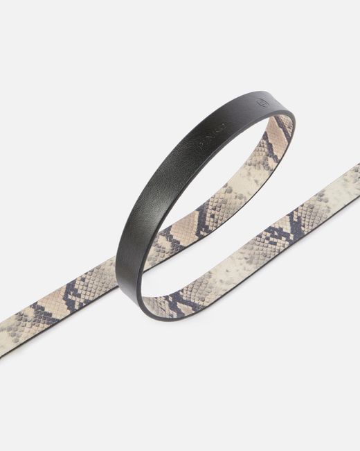Pinko White Snake Print Belt