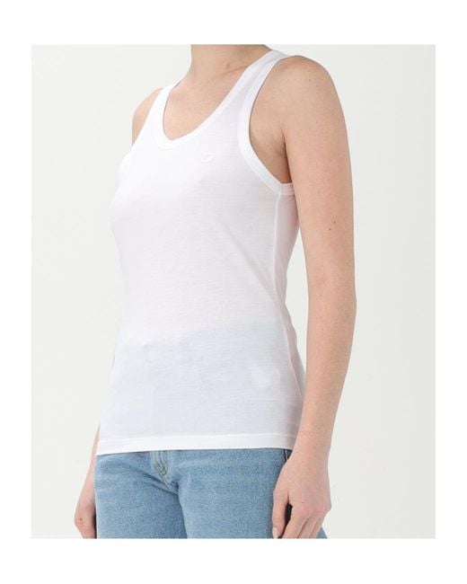 Coperni White Logo Detailed Sleeveless Tank Top