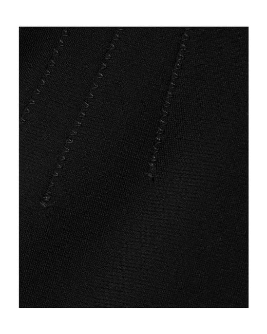Kallmeyer Black Strapless Crepe Midi Dress